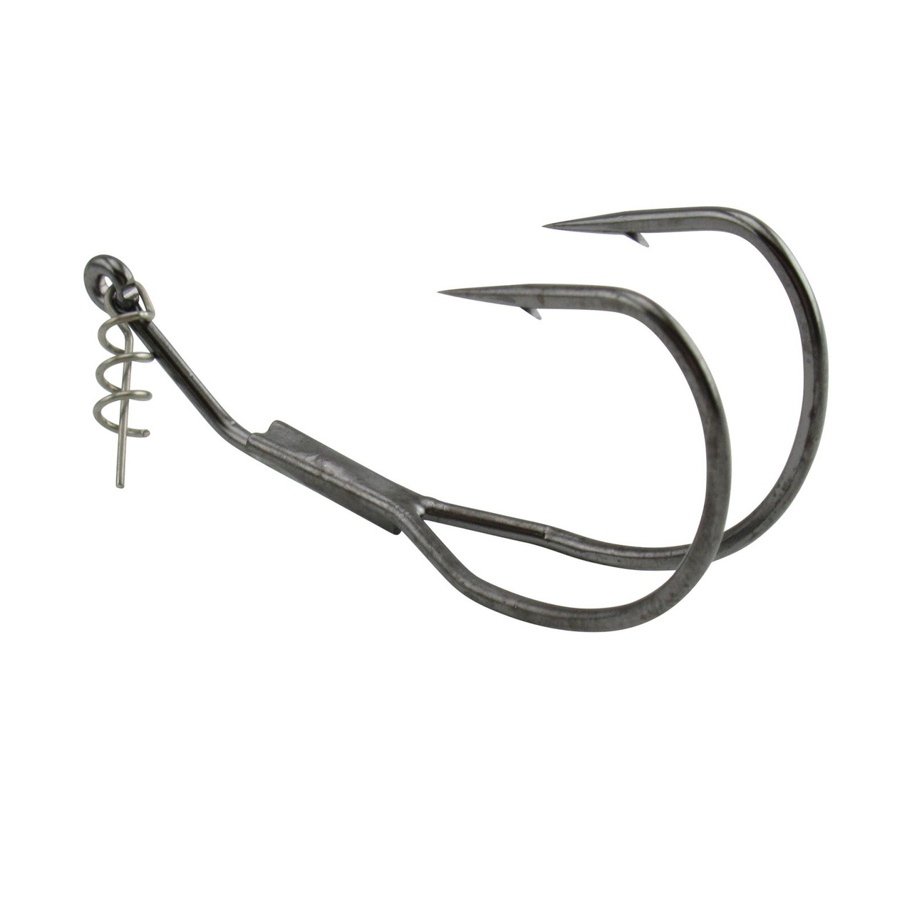 100 pcs Fishing Worm Hook + 100 pcs Spring Twist Lock For Soft
