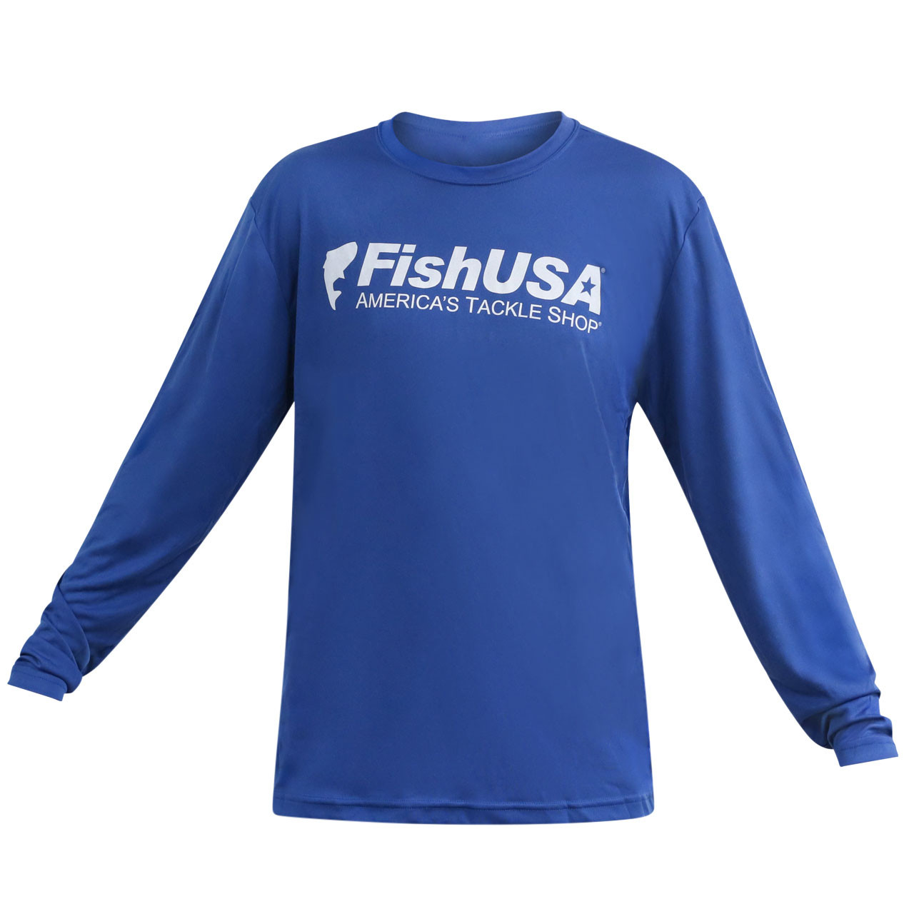 FishUSA Men's Salmon Long Sleeve Performance Shirt | L; Admiral Blue | FishUSA