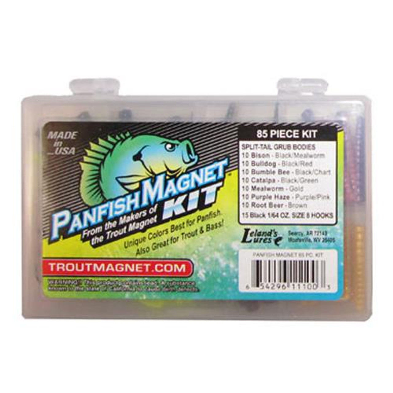Leland's Lures Trout Magnet 50-Pack Split-Tail Grub Body Pack, Also Great  for Bass and Panfish, Cotton Candy