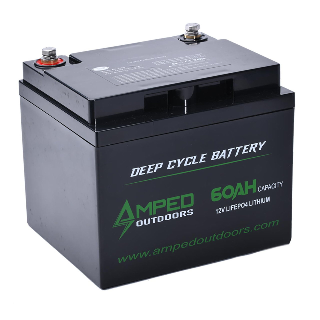 Amped Outdoors 12v 60Ah LiFePO4 Lithium Battery