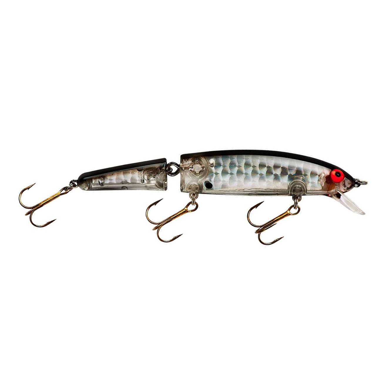 Bomber Lures Long A Slender Minnow Jerbait Fishing Lure Jointed Long a B15j  Slender Minnow Silver Flash Red Head
