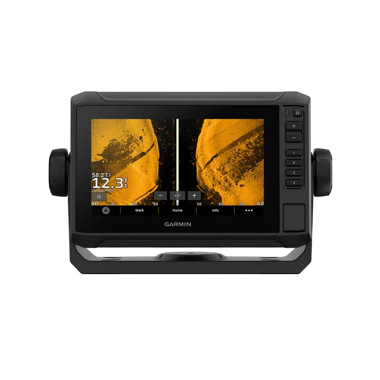 Garmin ECHOMAP UHD 73cv Ice Fishing Touch-Screen CHIRP Sonar Fishfinder Kit