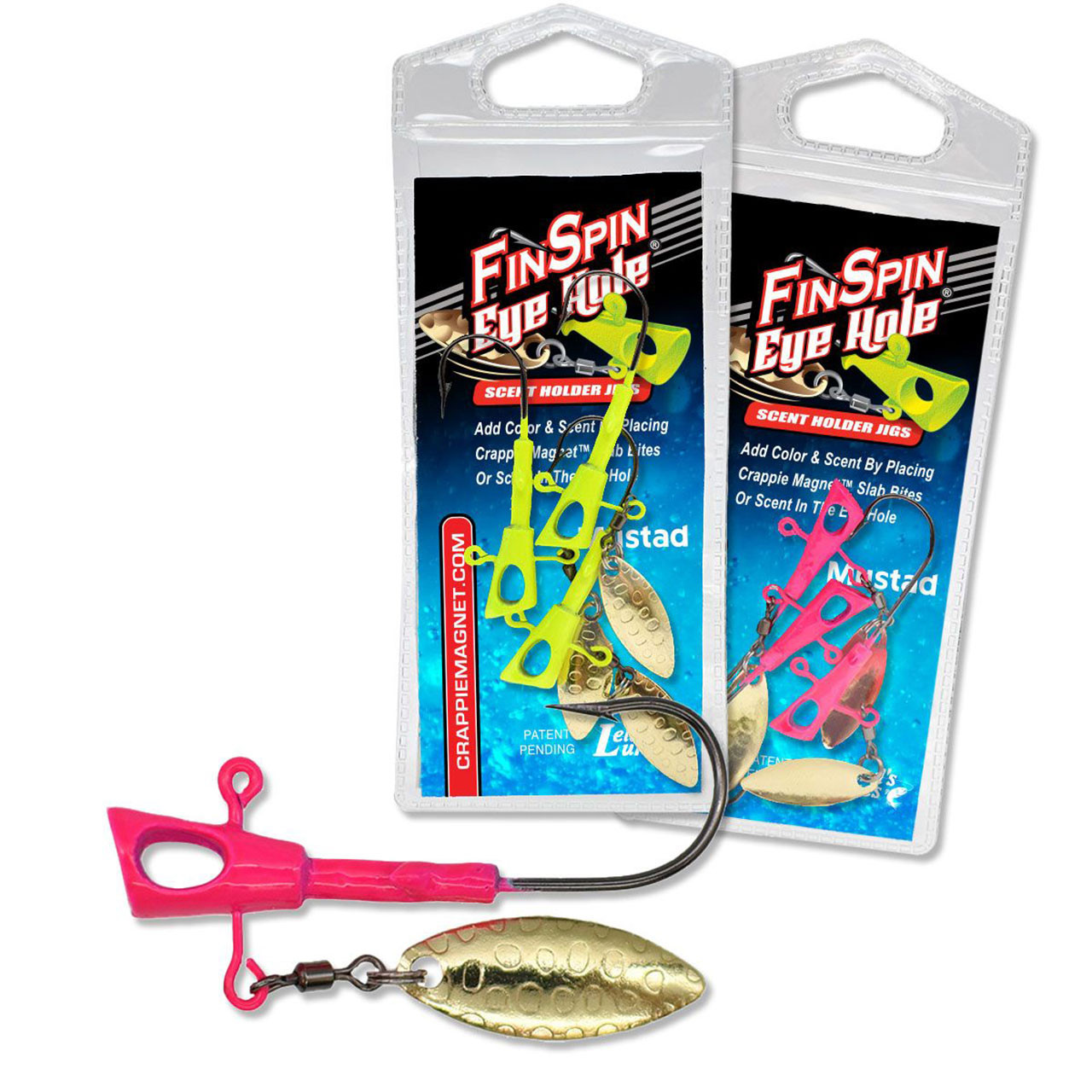 Leland's Lures Crappie Magnet Fin Spin Eyehole Jig Head - FishUSA