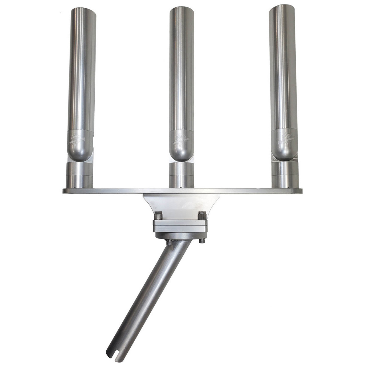thumbnail interactive-video image 1 of Stainless Steel Triple Rod Holder – Adjustable 3-Tube Fishing Outrigger For Boats 1 of 5