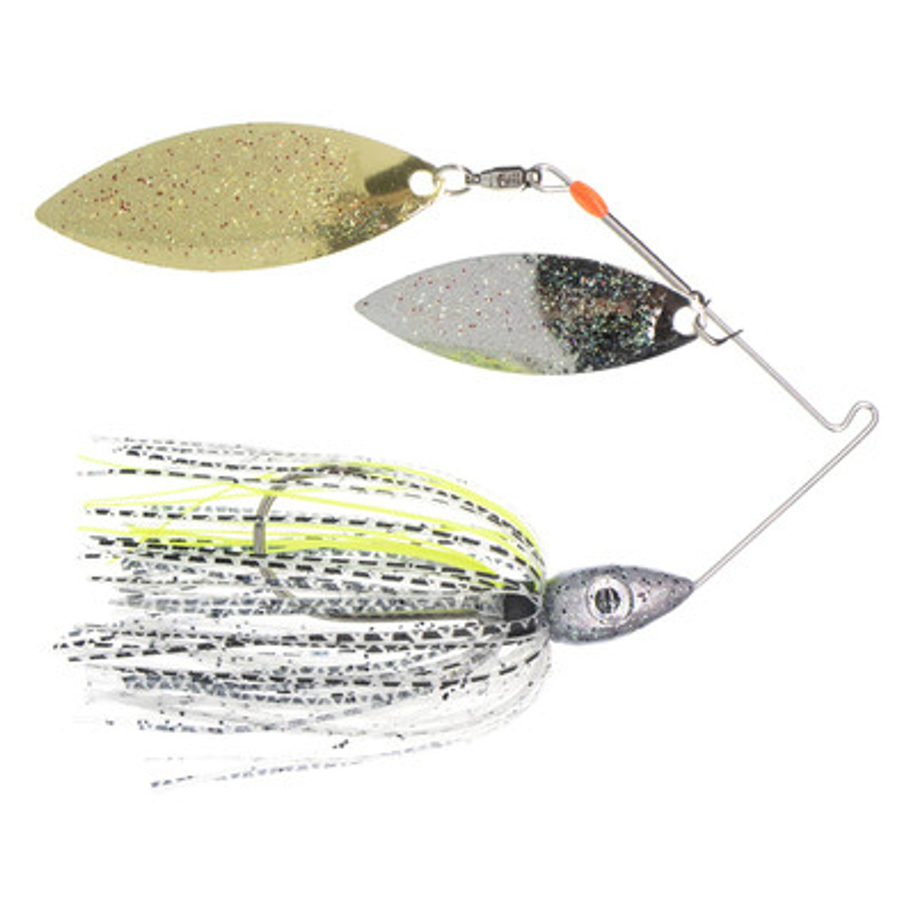 Nichols Lures Pulsator Metal Flake Double Willow Spinnerbait, Bombshell Shad, 3/8-Ounce