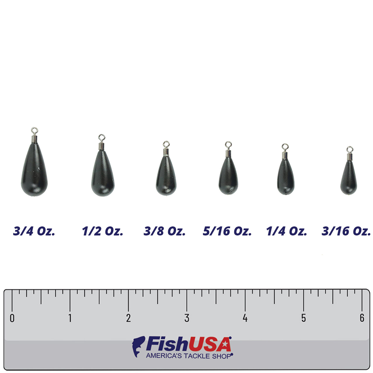 Omega Tungsten Tear Drop Shot Weight 3/8