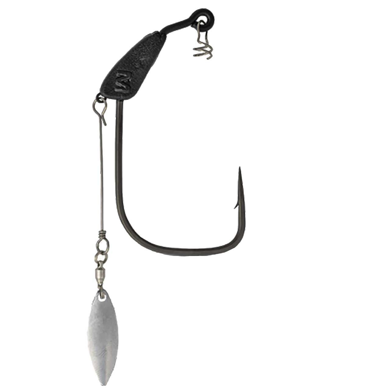 Weighted Swimbait Hooks With Spinner Blades & Twistlock - Weedless Jig Heads For Soft Plastic Baits | Saltwater & Freshwater Fishing - View #5