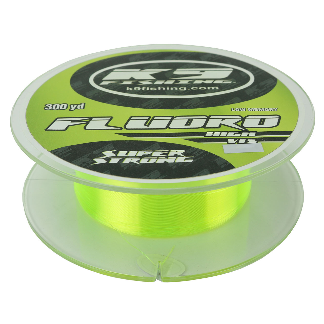 K9 300-8lb-HV Hi-Vis Yellow Fluoro Line 300 Yard Spool 8lb Test