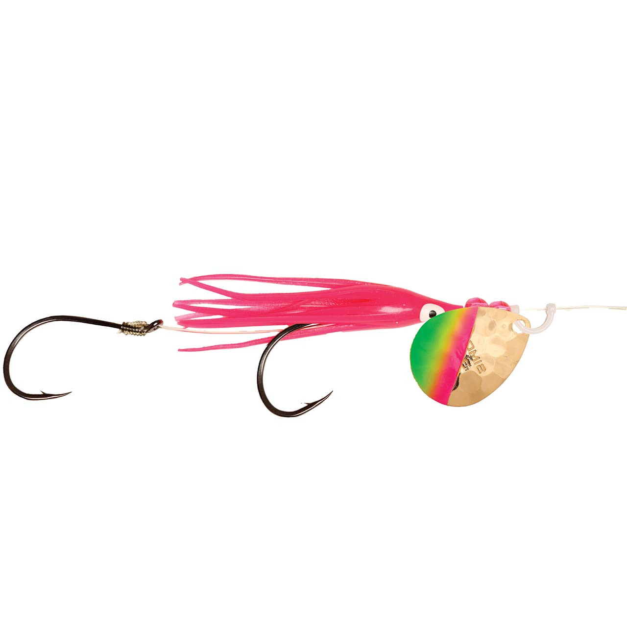 Simon Mono Hoochie Spinner Trolling Lure - Red/Gold/YellowithGreen 3/0 by Sportsman's Warehouse