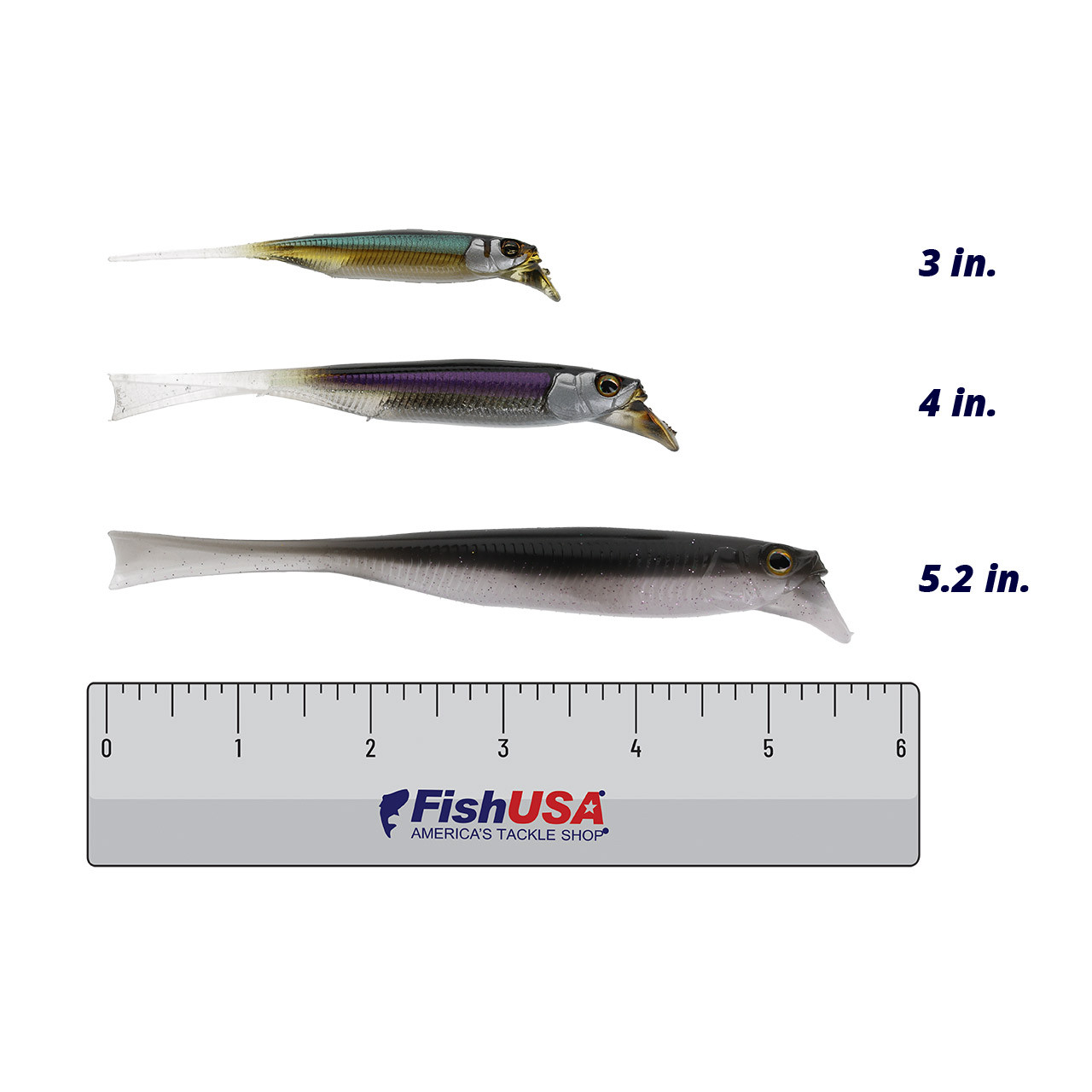 Jackall RV-DriftFry 3.0" Soft Plastic Swimbait - 5 Pack Freshwater Bass Fishing Lures