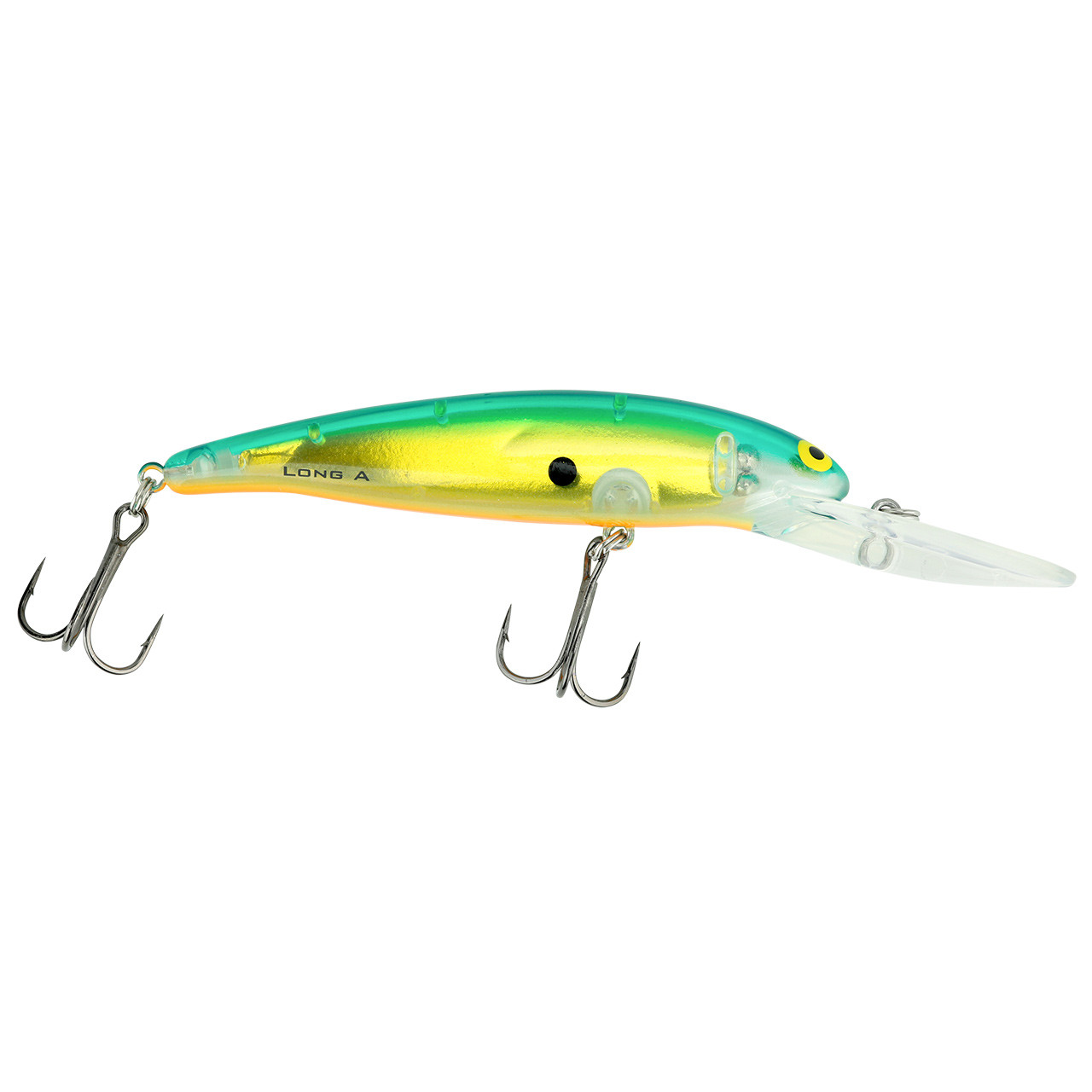 Leurre Bomber Long A Deep Noir Dos 4 1/2 – Crankbait Plongeant Avec Grelots, Neuf