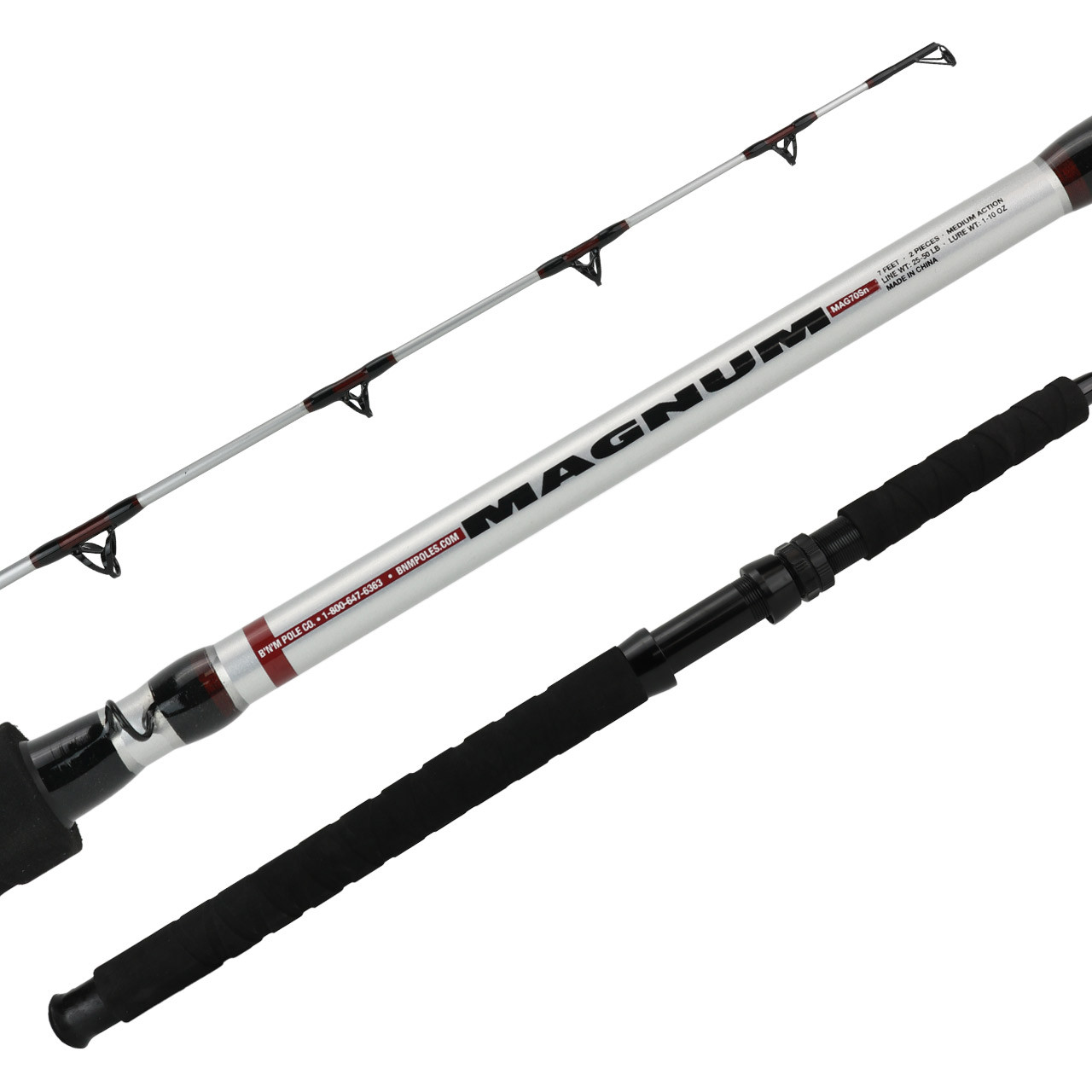 BnM Fishing Silver Cat Magnum Spinning Rod | Catfish Rod | FishUSA