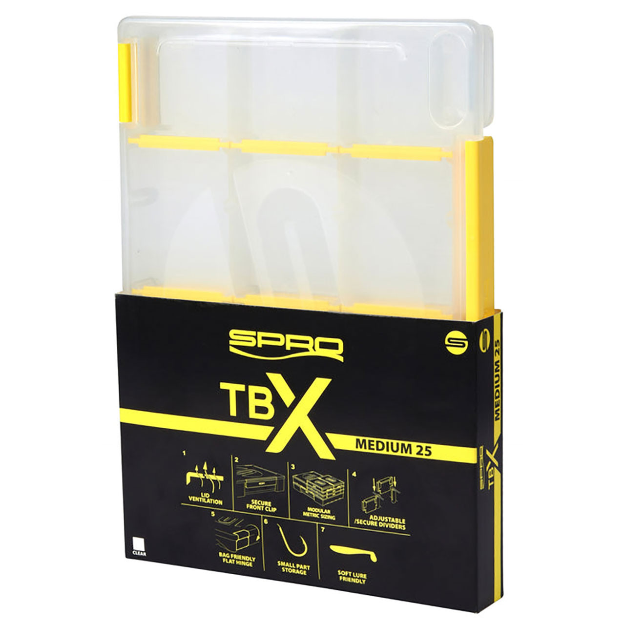 clear flat tackle box SPRO TBX 25S 3500 Clear