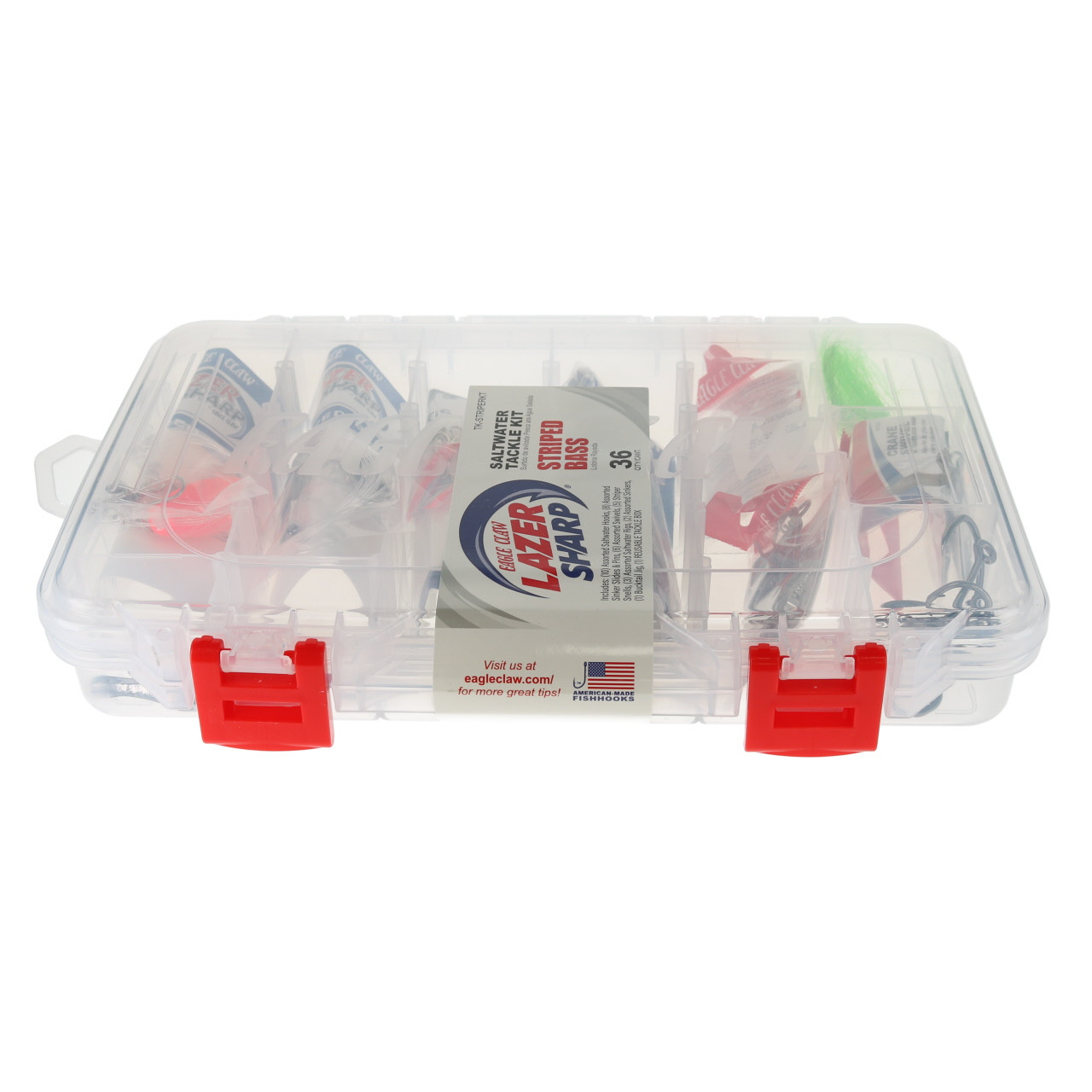 american eagle tackle box Claw Go Fish Kit Hooks Contains 55 pieces of tackle you need to get started for fishing for bass Eagle Claw Striped Bass Saltwater