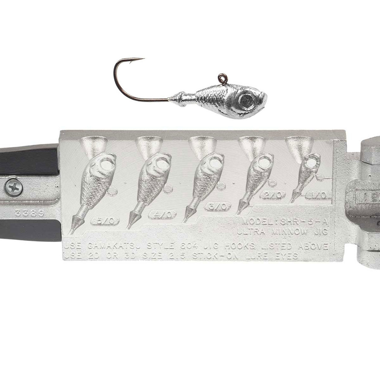 do it fishing lure molds Aluminum Injection Soft Plastic Multi-Cavity Mold For Bandito Craw Flipping Bait 4" (6 Cavities) Model Item # Insert Description CLAW FatFish V154-3C Bait Mold Soft