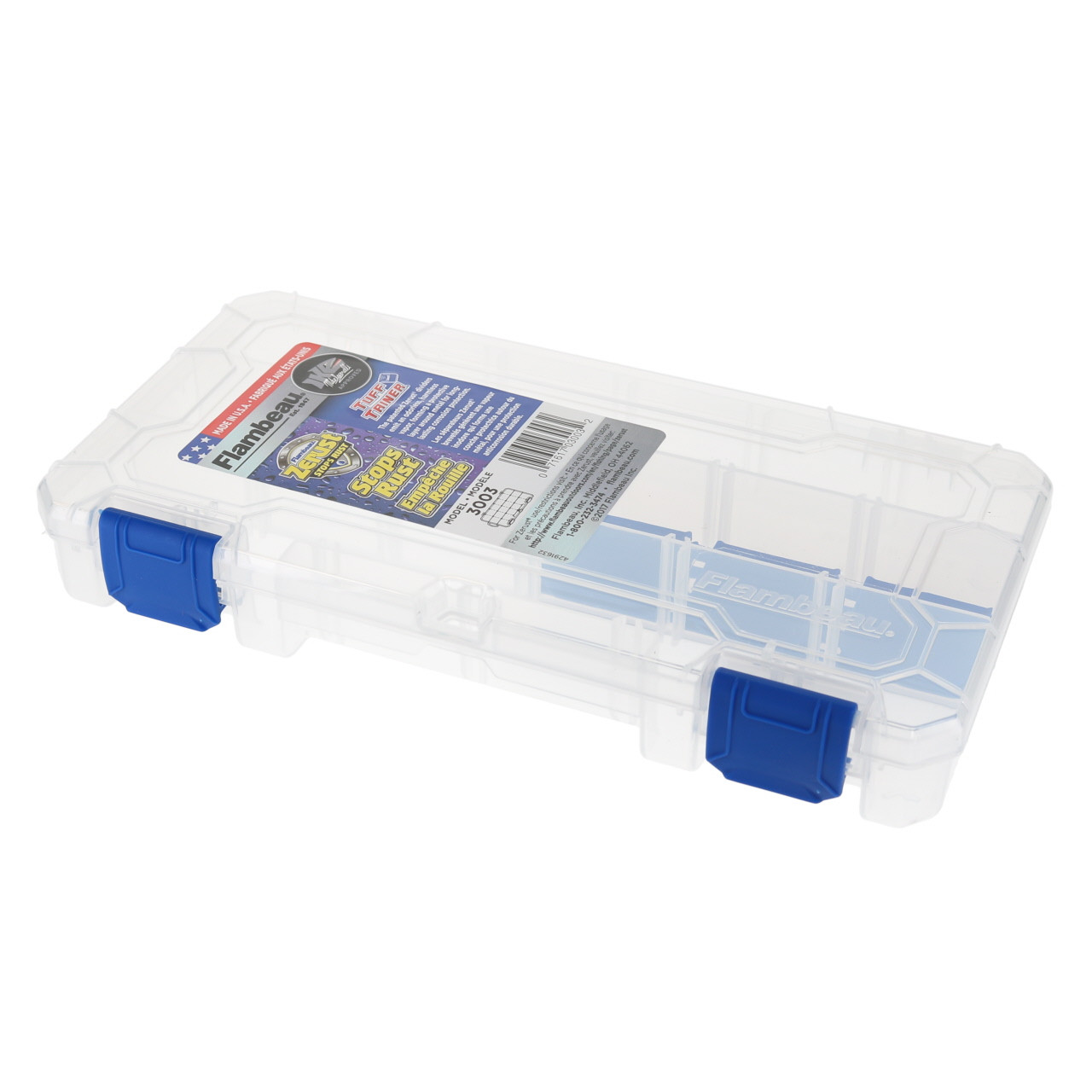 flambeau tuff tainer tackle box with zerust 2003 Outdoors 18 Compartments 15 Dividers, Blue : Sports & Outdoors Clear W/Dividers provides standard compartment length adjustments. Flambeau Tuff Tainer 3003 @