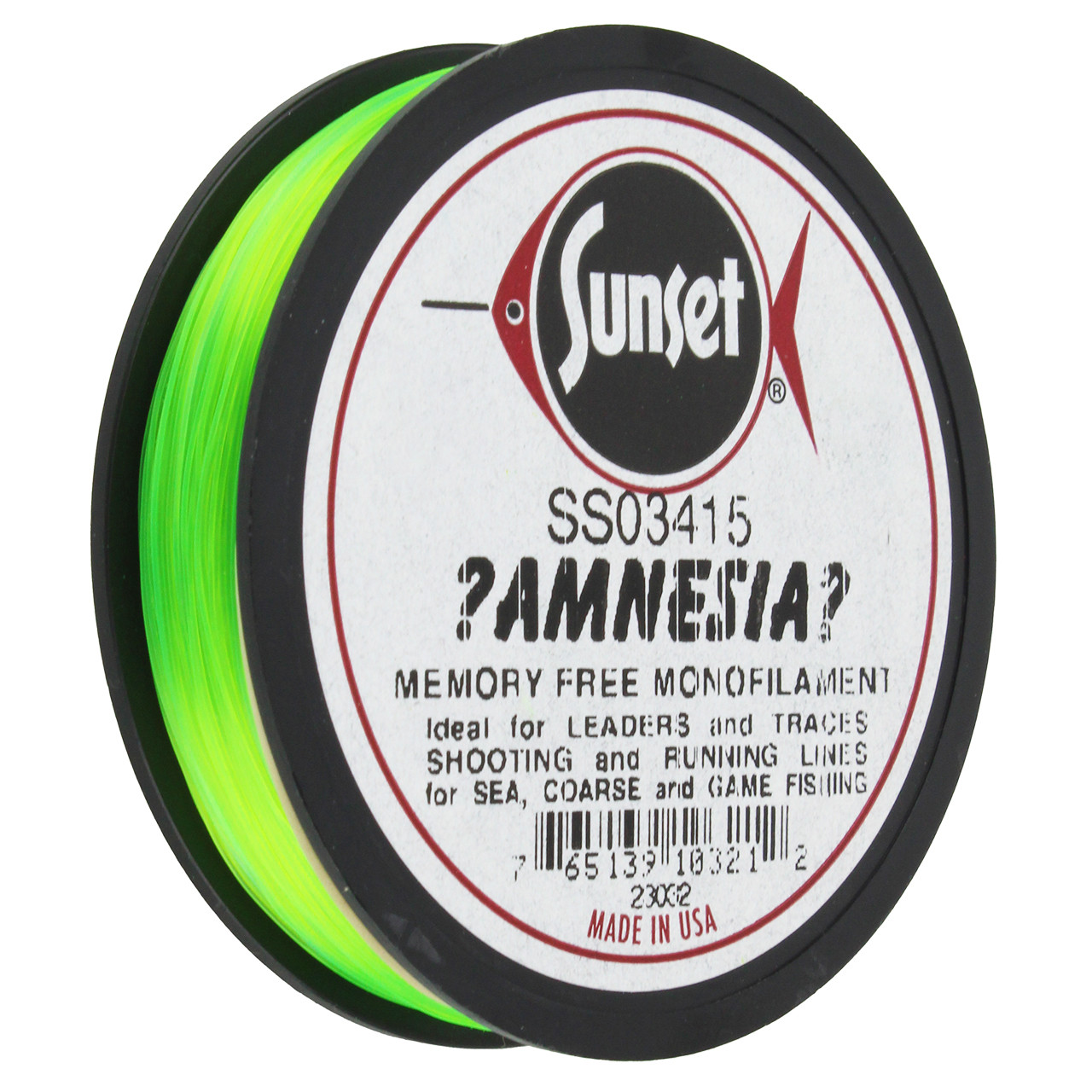 Sunset Amnesia Memory Free Monofilament Hooklink Line Clear Black Sea  Fishing