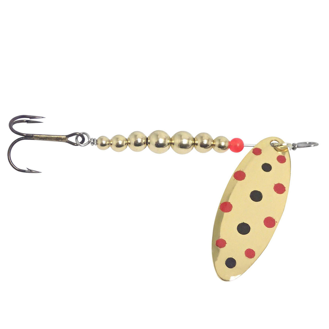 cabelas red eye wiggler fishing lure Vintage Hofschneider Red Eye Wiggler, 1oz brass / red eyes fishing spoon  #19369