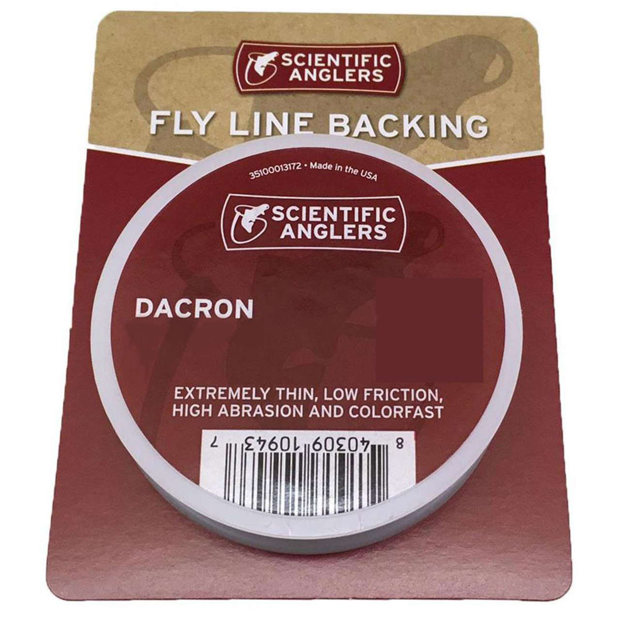 Scientific Anglers Dacron Fly Line Backing, 100 Yards, Yellow, 20 lbs