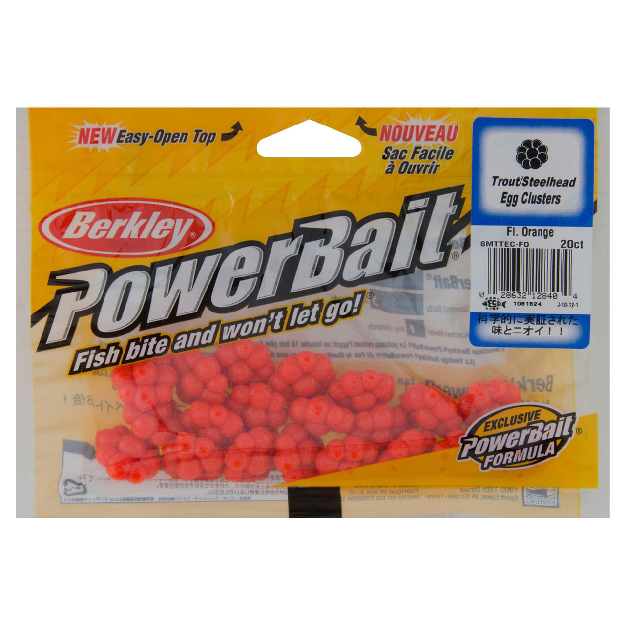Berkley PowerBait Esca Per Pesca - Grappoli Di Uova Per Trota E Steelhead, Colore Arancione Fluorescente - 2