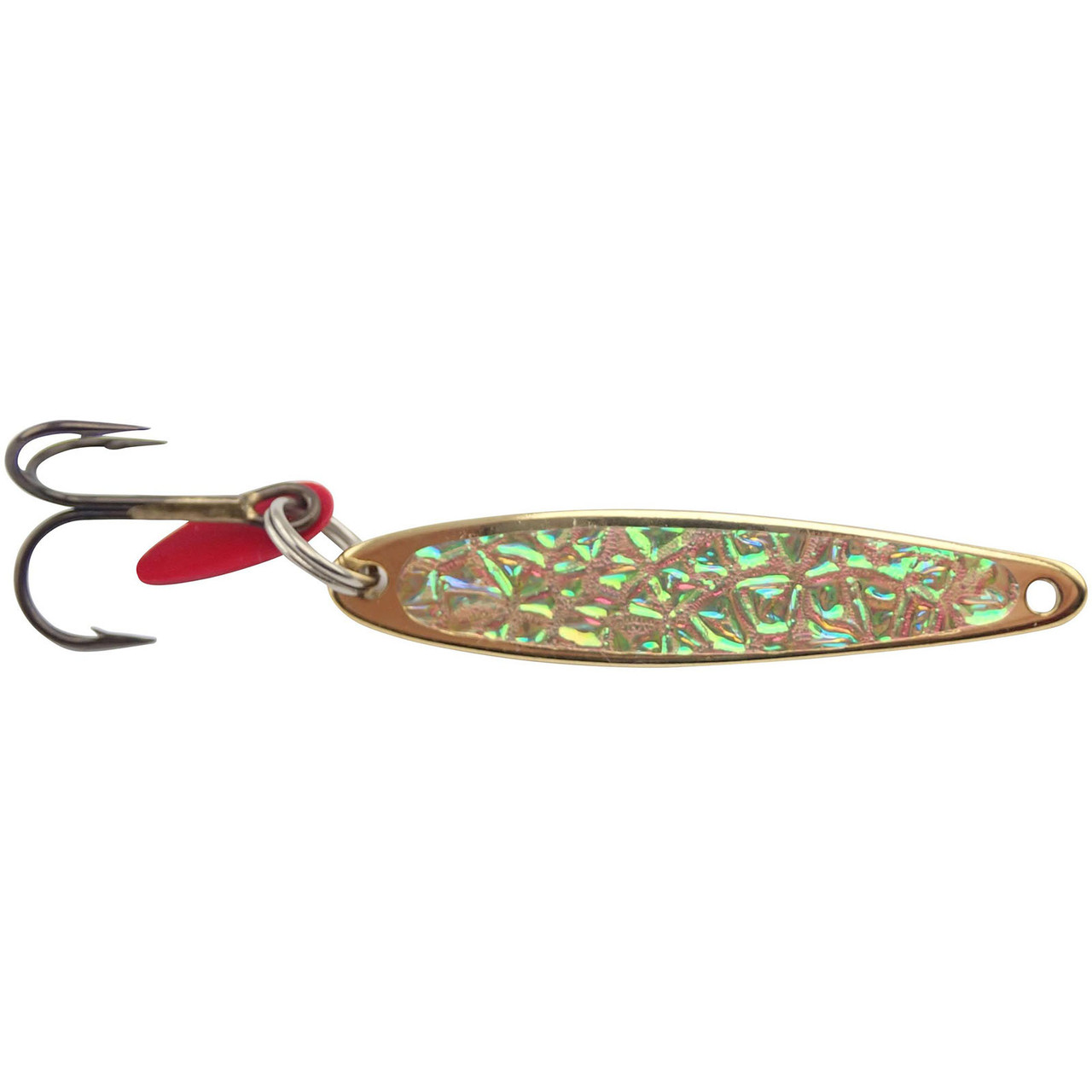 Bay de Noc Swedish Pimple Ice Fishing Lure - Nickel Alligator Hammered,  1/5oz