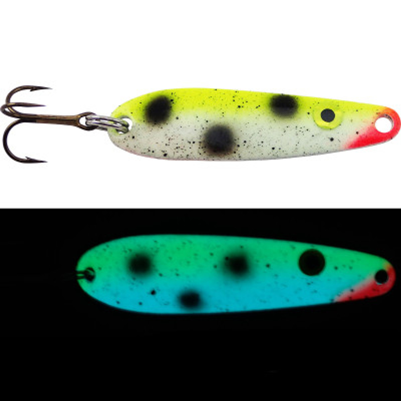 The colour red is one of the brightest lures you can use! so you