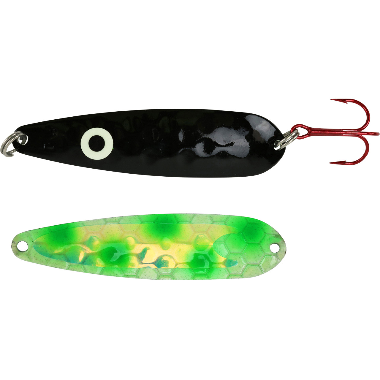 Dreamweaver DW Spoon | Exclusive Color - Dotted Carbon 14 Glow UV; 3 3/4 in. | FishUSA