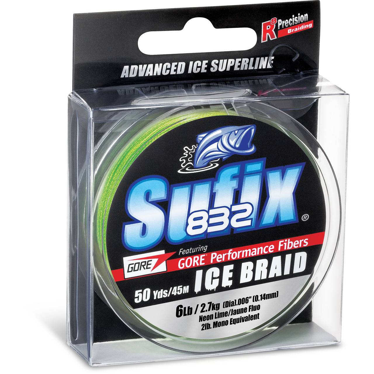 Sufix 832 Ice Braid 10 lb Ghost