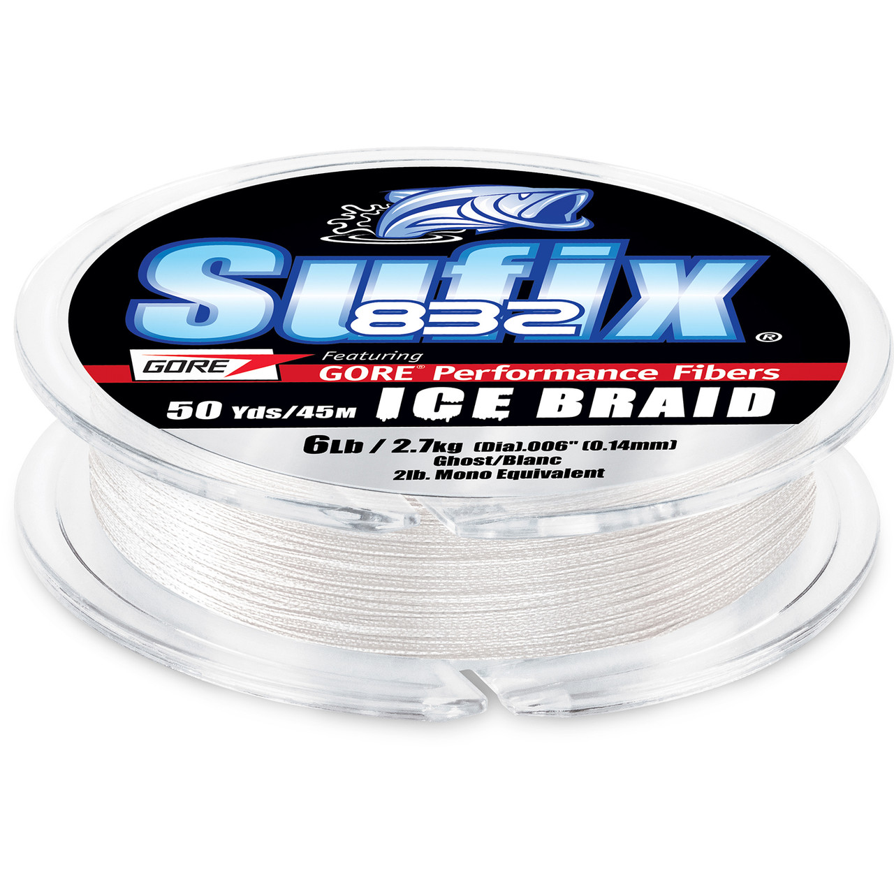 Sufix Ice Braid Fishing Line 8 Lb Test 50 Yards Lime ~ 3-Pack