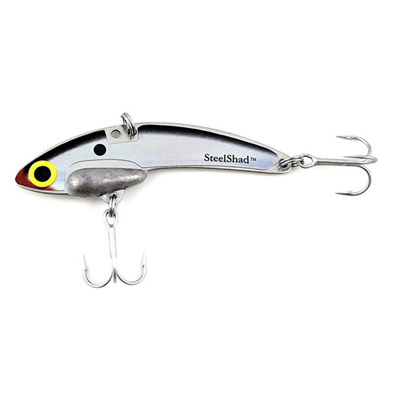 3 - 3/4 oz SHAD Fishing Casting Jigging Slab Lead Spoon Lures white / chrome