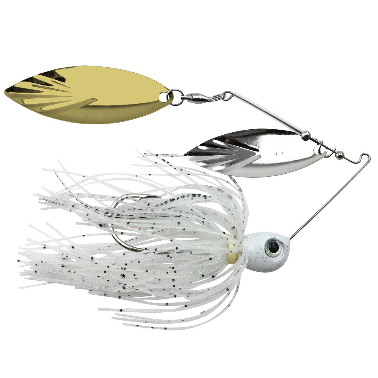 War Eagle Double Willow Spinnerbait 3/8oz Nickel White Silver