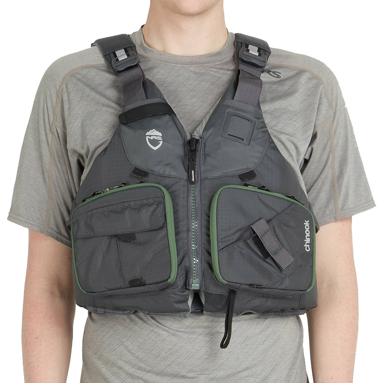 NRS Men's Chinook Fishing Life Vest Top Kayak Fishing PFD FishUSA