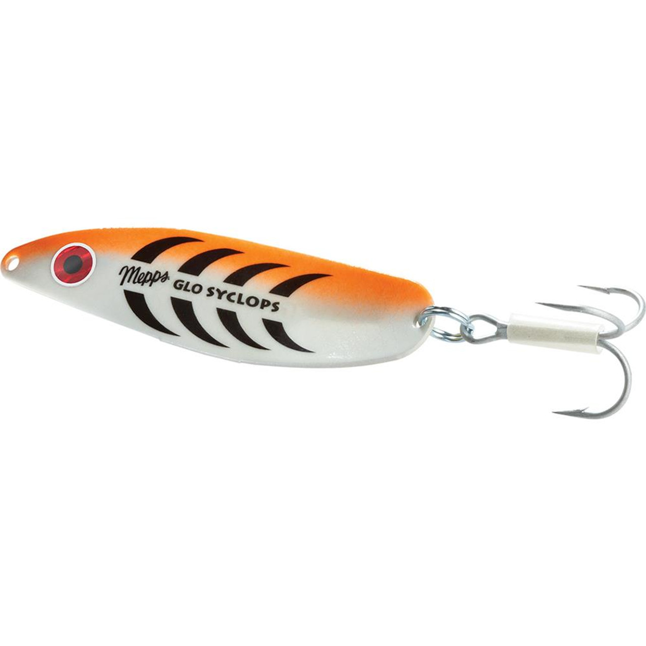 Mepps SY2 Go Glo Series-Syclops Plain Treble 5/8oz Glo Orange