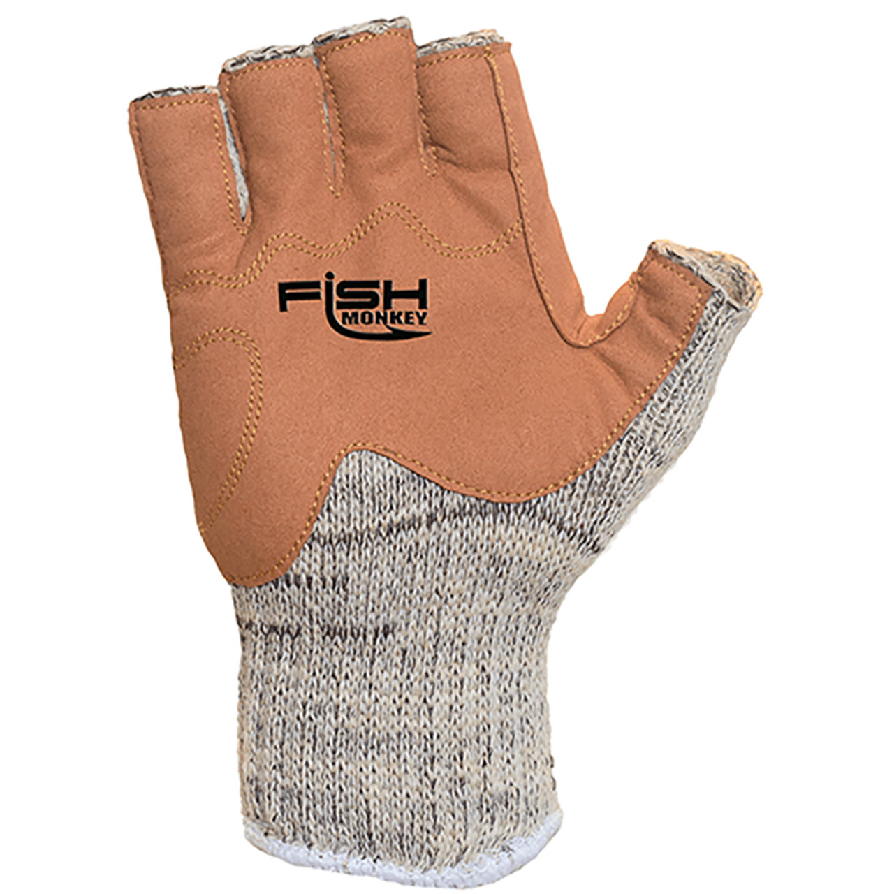 Fish Monkey Men's Wooly Wool Half-Finger Gloves