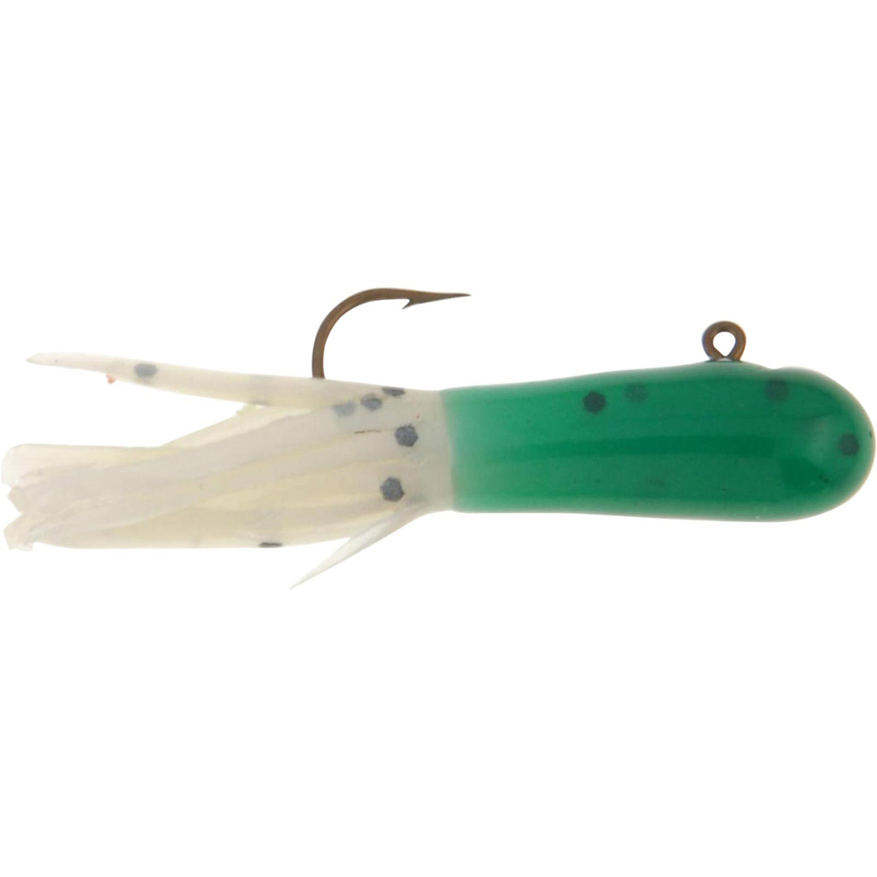 Berkley PowerBait Pre-Rigged Atomic Tubes Freshwater Soft Bait, Dark Green Pearl/Black Pepper