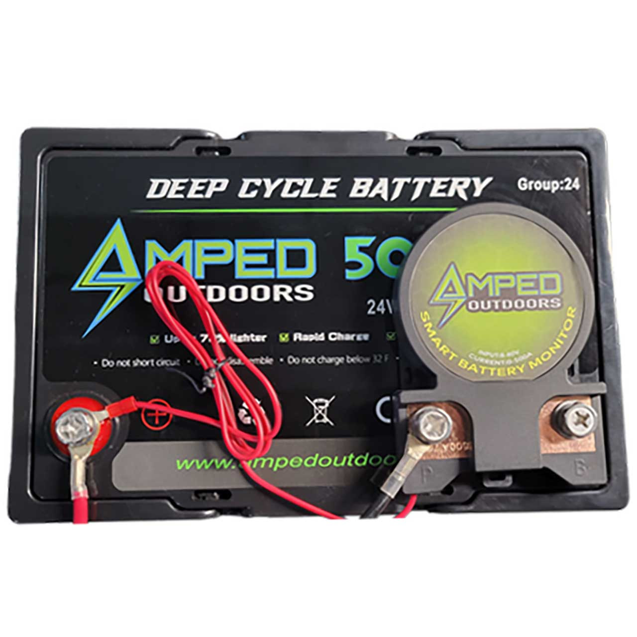 Amped Outdoors Bluetooth Smart Battery Monitor FishUSA