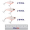 Nomad Design Swimtrex Max Lipless Crank color Arctic Sunset in all sizes (2 1/4 in., 2 1/2 in., 2 3/4 in.) above a FishUSA ruler Nomad Design Swimtrex Max Lipless Crank color Arctic Sunset in all sizes (2 1/4 in., 2 1/2 in., 2 3/4 in.) above a FishUSA ruler