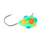 Clam CPT Confetti Drop Jig color Green Multicolor Glow Dot
