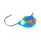 Clam CPT Confetti Drop Jig color Blue Multicolor Glow Dot