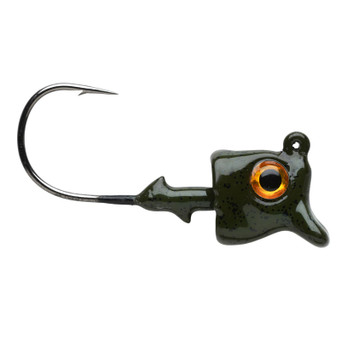 1st Gen Fishing Jaw Dropper Jig Head color Green Pumpkin