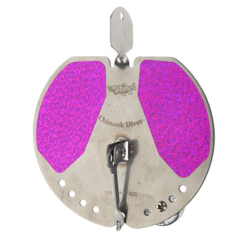 Chinook Products Stainless Steel Trolling Diver color Fuchsia Tape