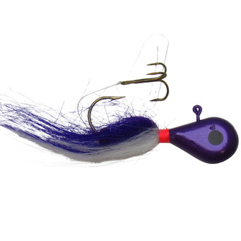 Captain Hook's Killer Jigs 12 pack color Purple-Purple White