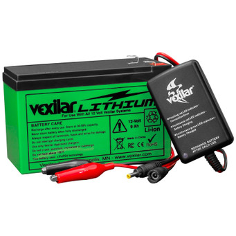Vexilar 12v Lithium Ion Battery and Charger Set