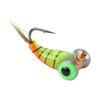 Widow Maker Lures Tungsten Fly Glow Ice Jig color Orange
