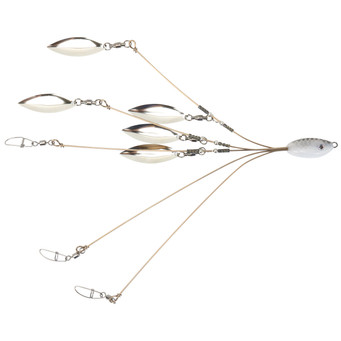 Hog Farmer Baits BFL Umbrella Rig Standard model top 2 wires have 2 blades ea. the  middle wire has 1 and bottom 2 have 0