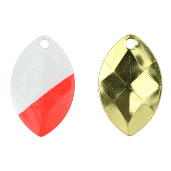 Yakima Bait Mulkey's Mini Guide Flash Spinner Blades color White Red front and Gold back