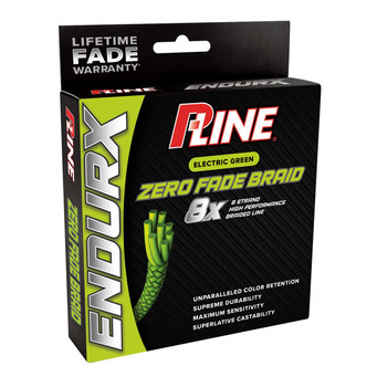 P-Line EndurX No Fade Braid Electric Green 150 yds/300 yds