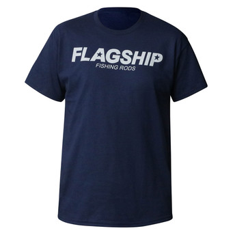 Flagship Fishing Rods T-Shirt front with FishUSA name and branding