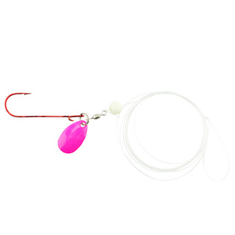 PK Lures Sure Death Live Bait Spinner Rig color White Pink