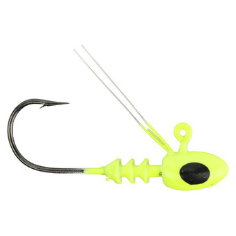 Bobby Garland Mo-Glo BrushOff Jig Heads color Chartreuse Glo